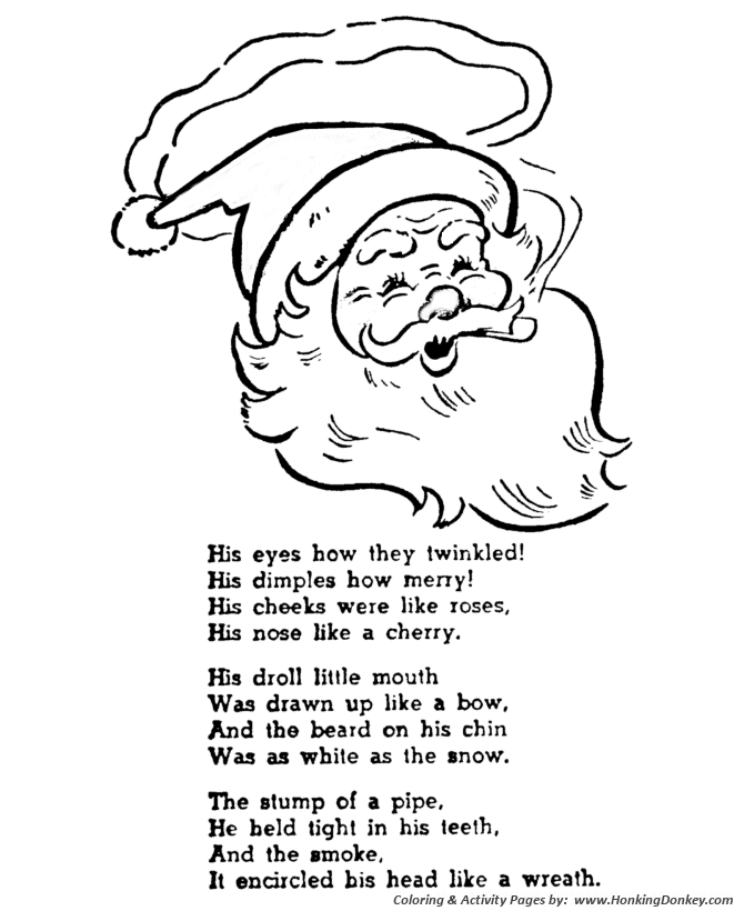Night before christmas coloring pages christmas story coloring pages