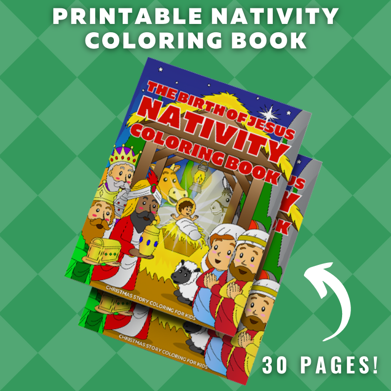 Printable birth of jesus nativity coloring book made by teachers