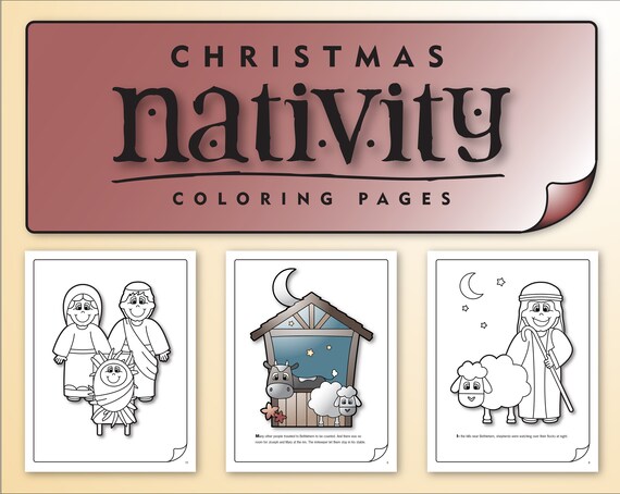 Christmas nativity coloring pages for kidsbible true storyarts and craftschristmas activitychristian narrativeholiday funpdfprintable download now