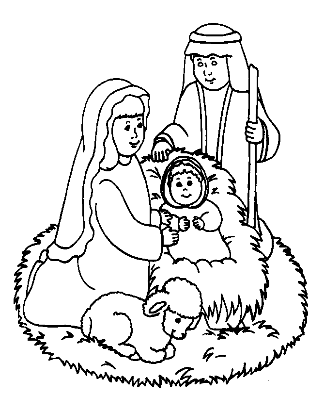Free printable nativity coloring pages for kids
