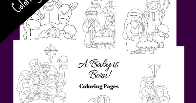 Nativity coloring pages