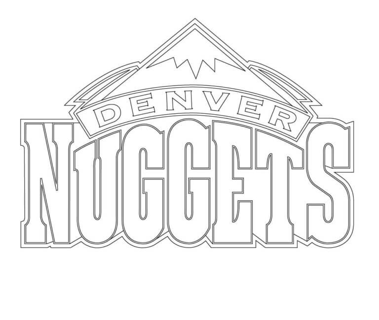 Nba nuggets club logo coloring page