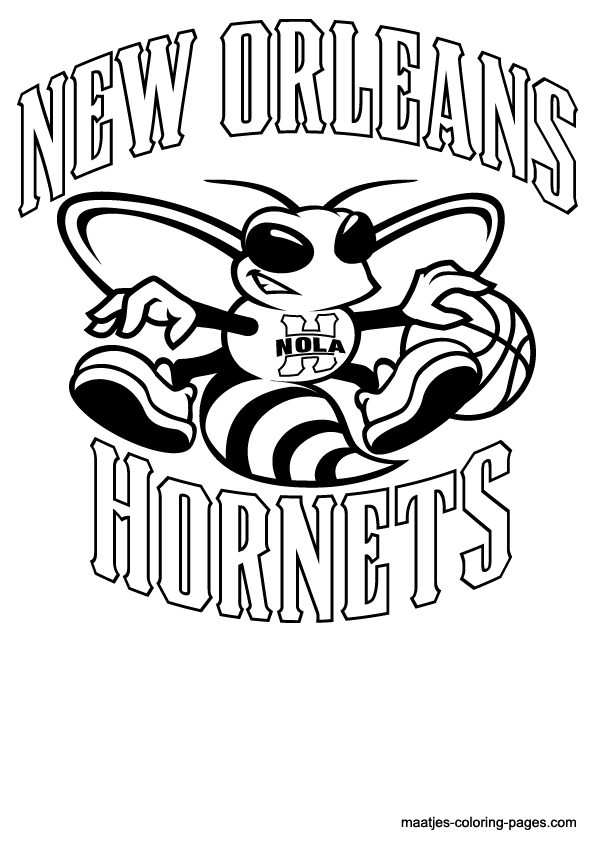 Nba new orleans hornets logo coloring pages
