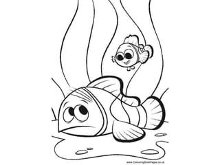 Finding nemo colouring pages and kids colouring activities ppt