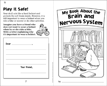 My book about the brain and nervous system printable mini