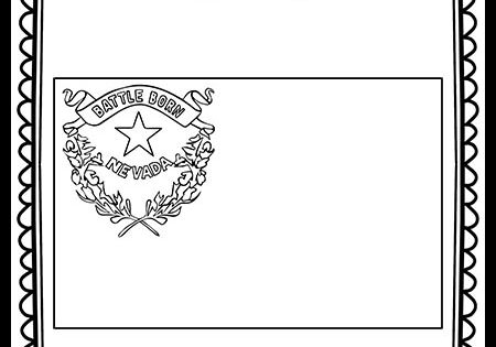 Nevada state flag coloring page free printable flag coloring pages state flags nevada state