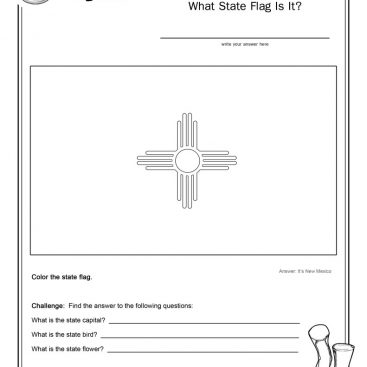 Coloring page state flag nevada printable worksheet