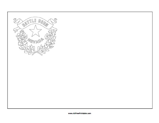 Nevada flag coloring page â free printable