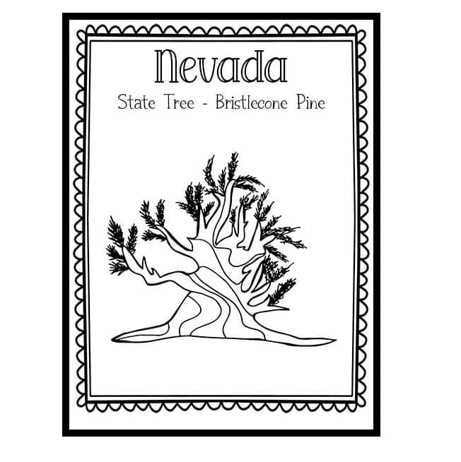 Nevada picture coloring page