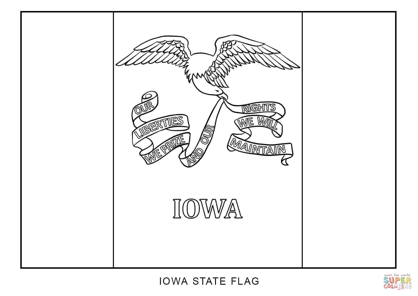 Flag of iowa coloring page free printable coloring pages