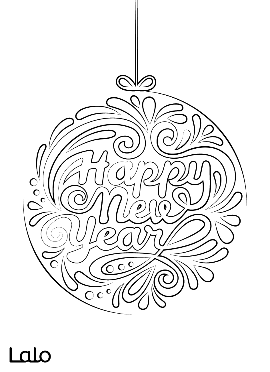 Free printable new years eve coloring sheets