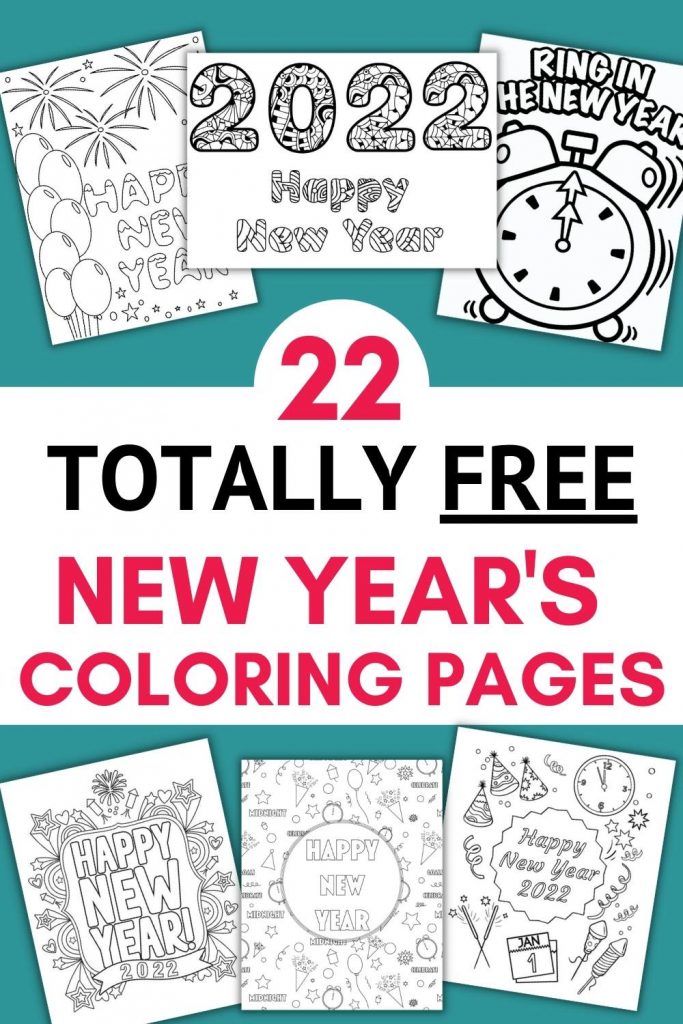 Free new years coloring pages