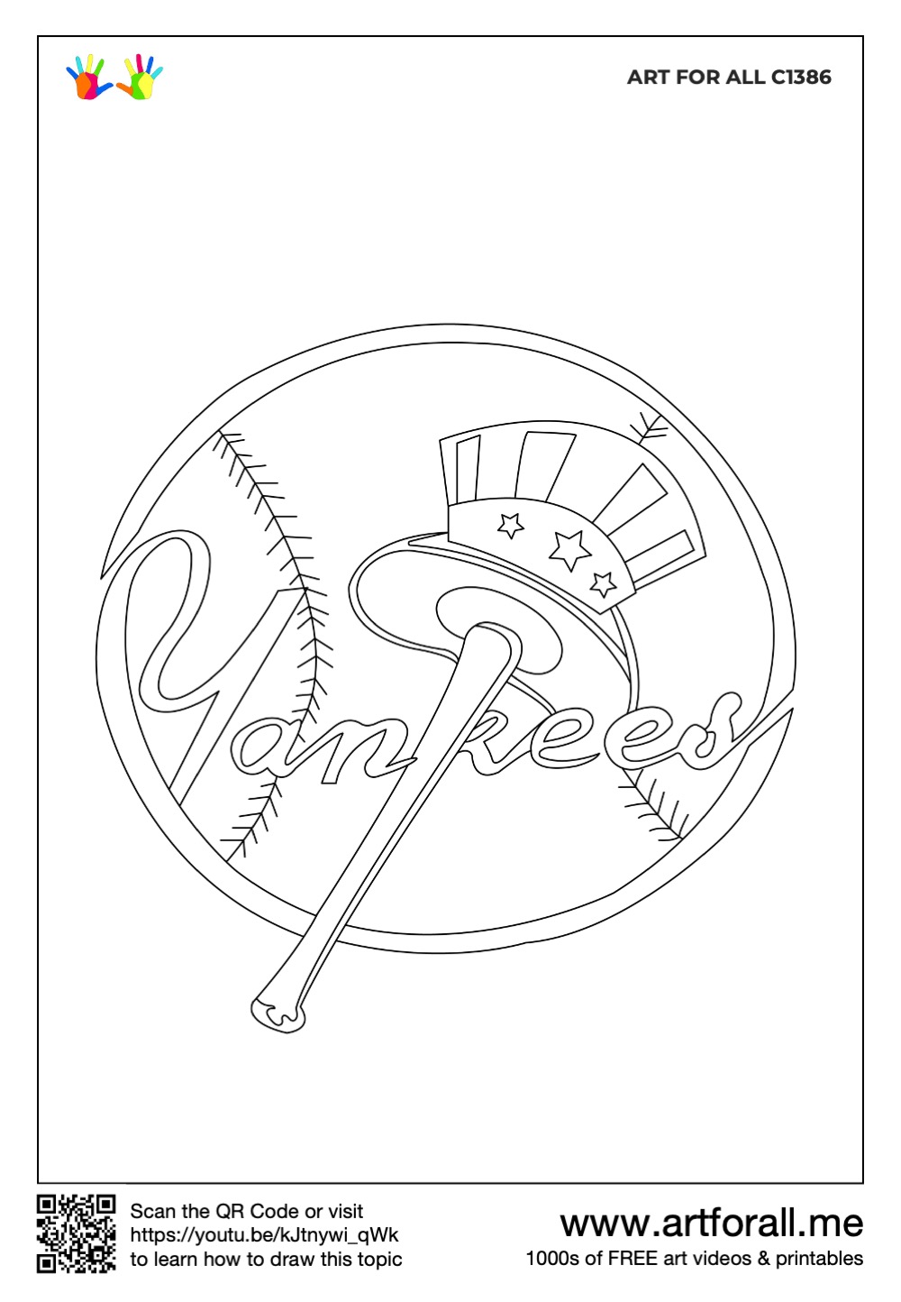 How to draw new york yankees logo mlb team