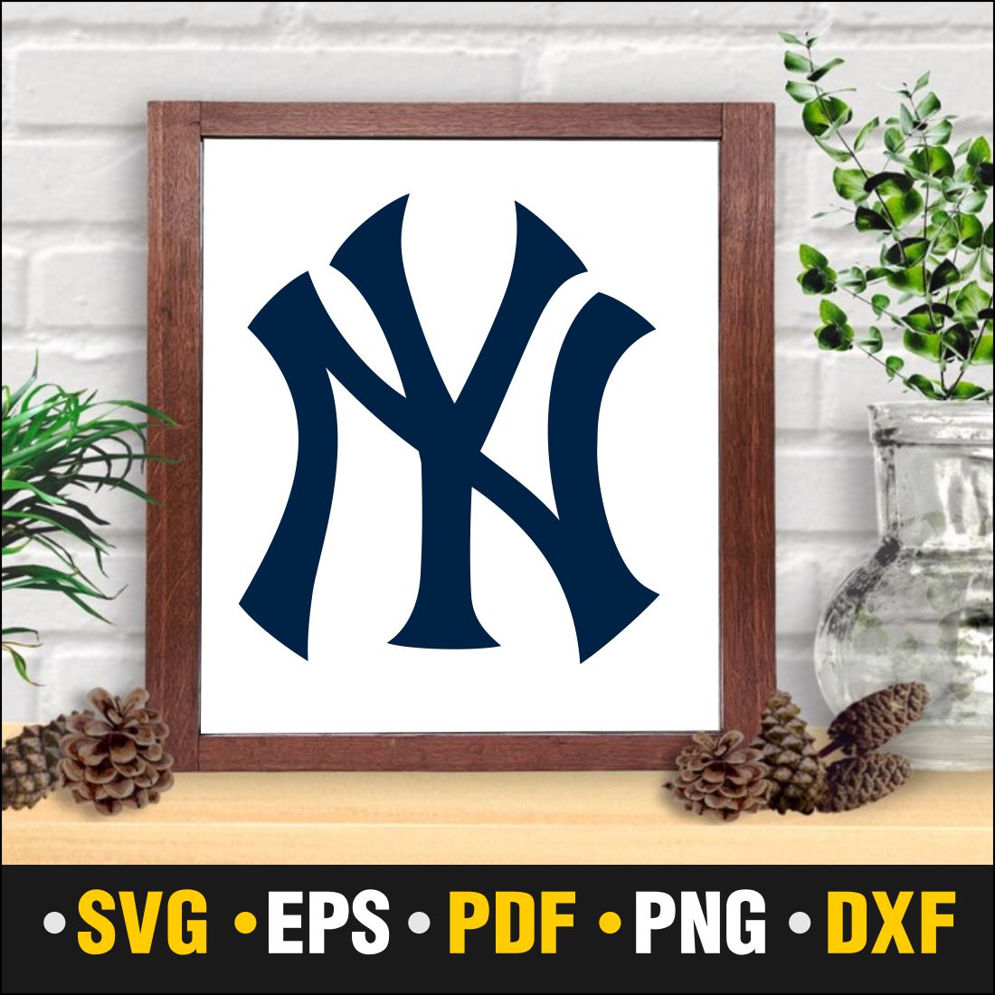 New york yankees svg ny svg vector cut file cricut silhouette pdf png dxf decal sticker stencil vinyl