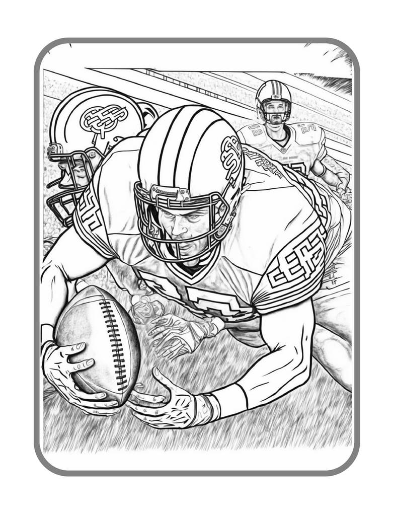 American football coloring pages in premium qlty by coloringbooksart on