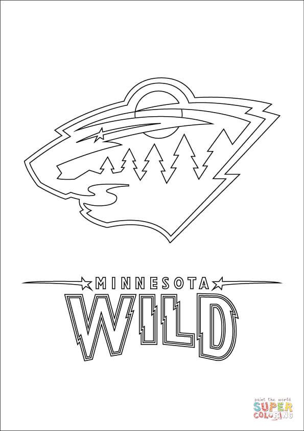 Minnesota wild logo coloring page from nhl category select from printable crafts of cartoons nature animalâ wild hockey wild logo sports coloring pages