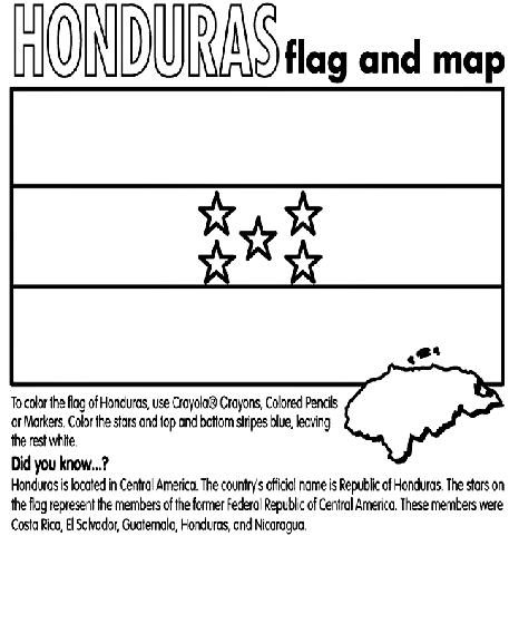 Honduras on crayola honduras flag flag coloring pages coloring pages