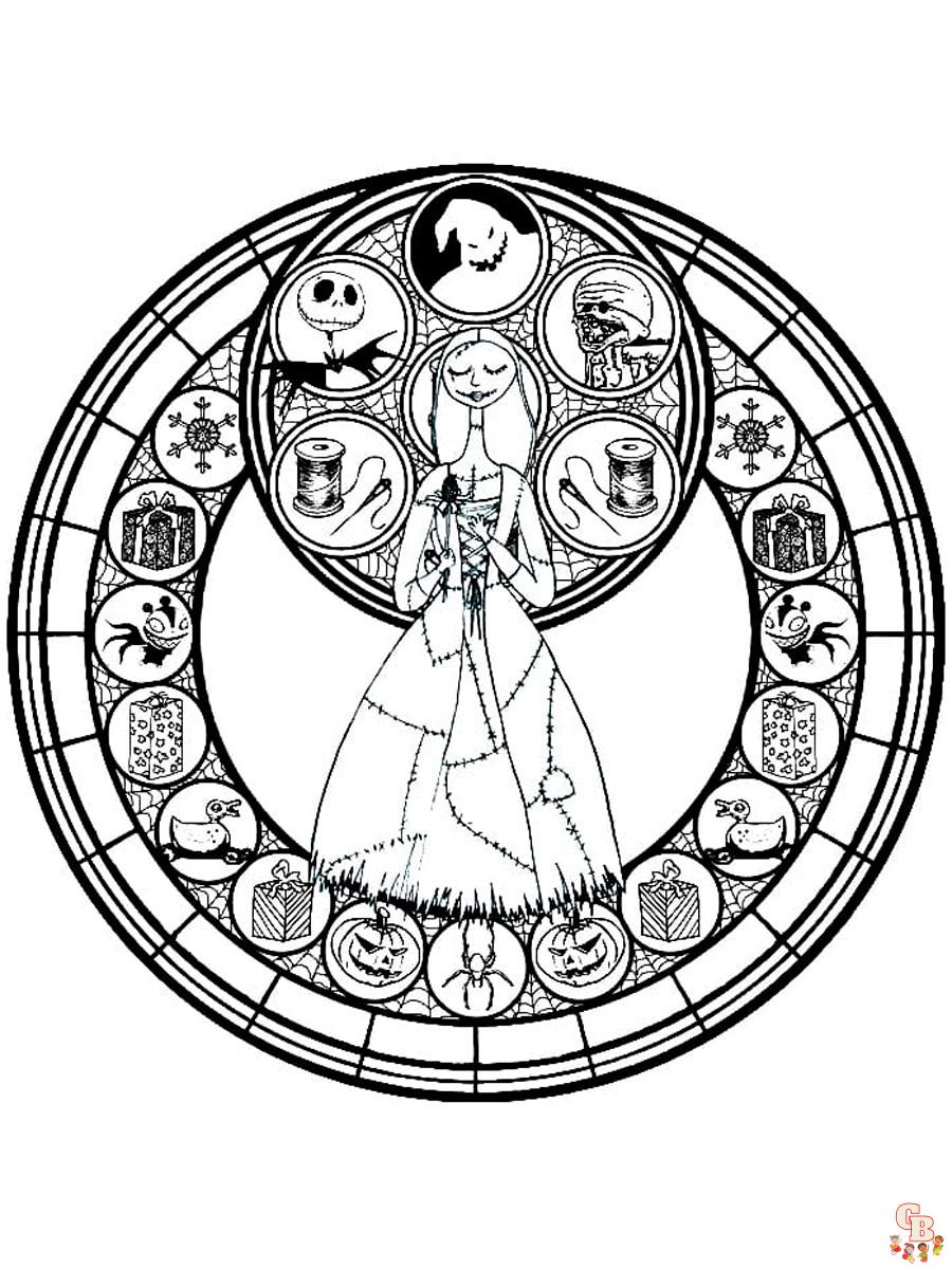 Free printable nightmare before christmas coloring pages