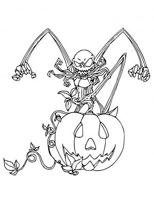 Free printable nightmare before christmas coloring pages for adults and kids