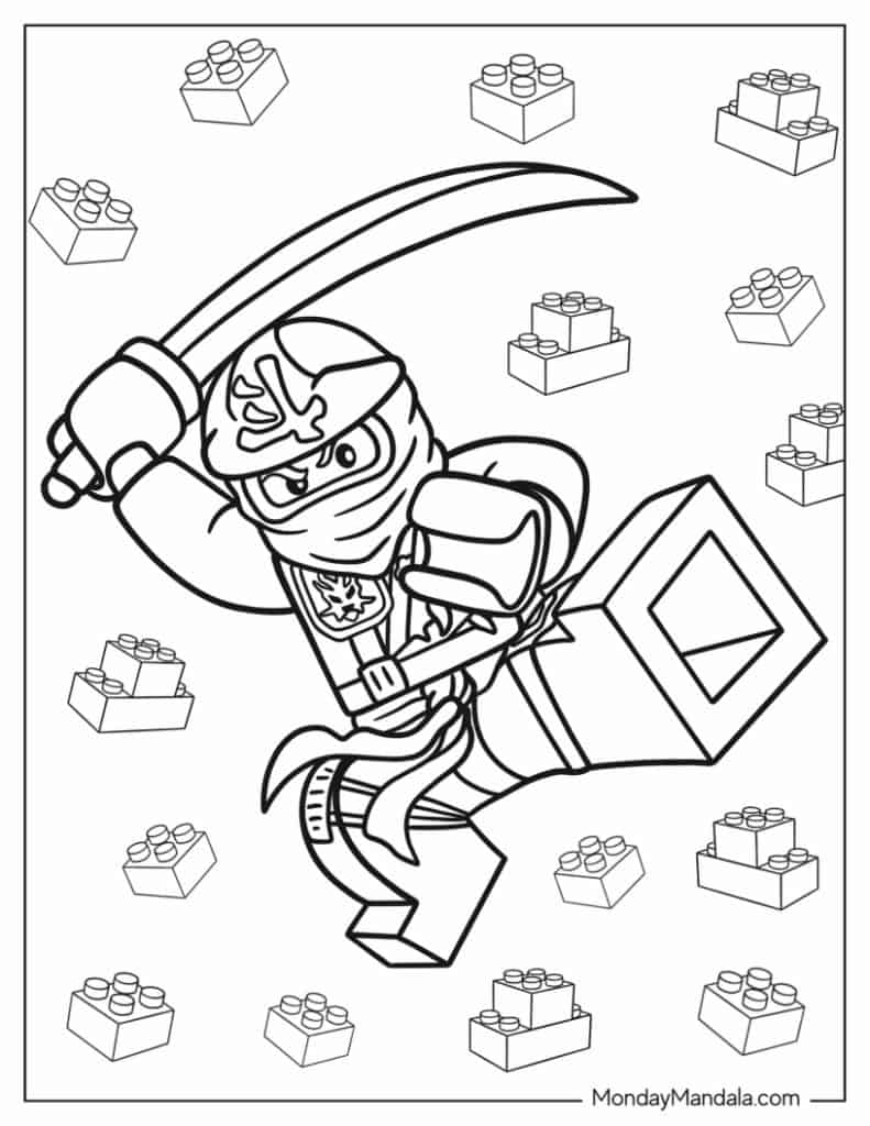 Lego ninjago coloring pages free pdf printables