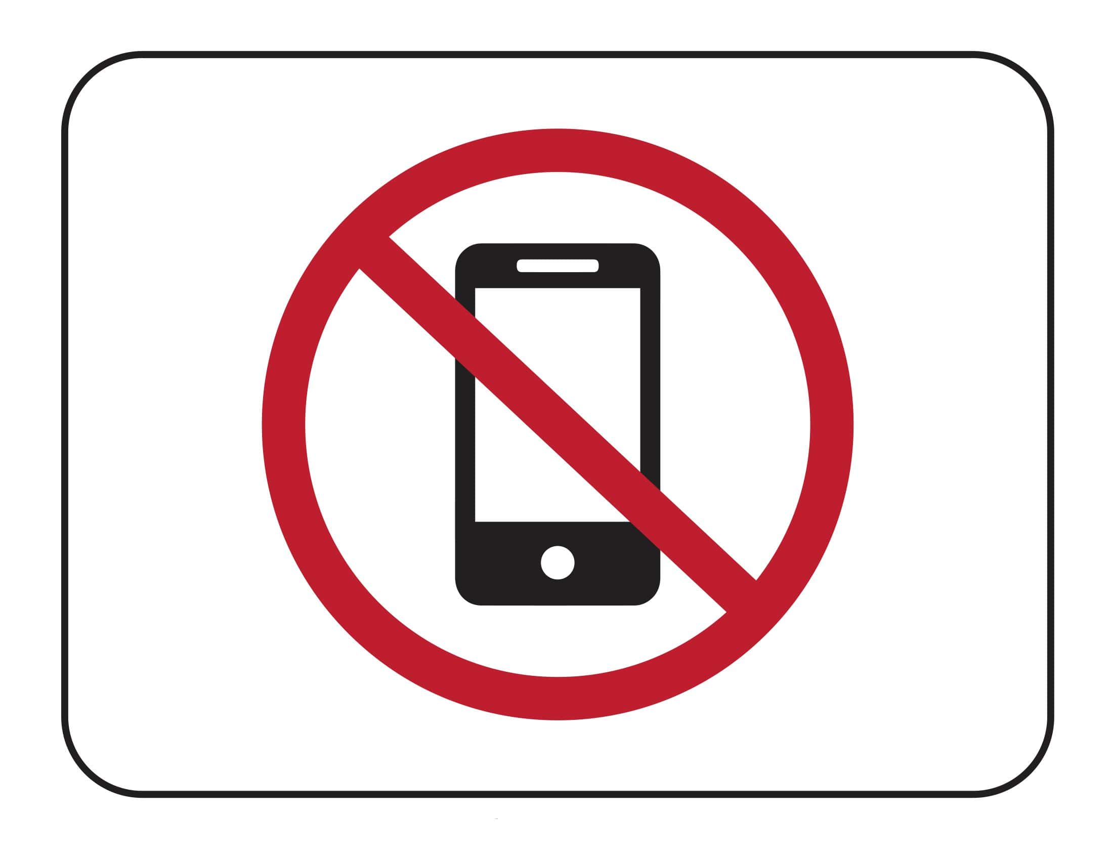 Free printable no cell phone sign templates pdf
