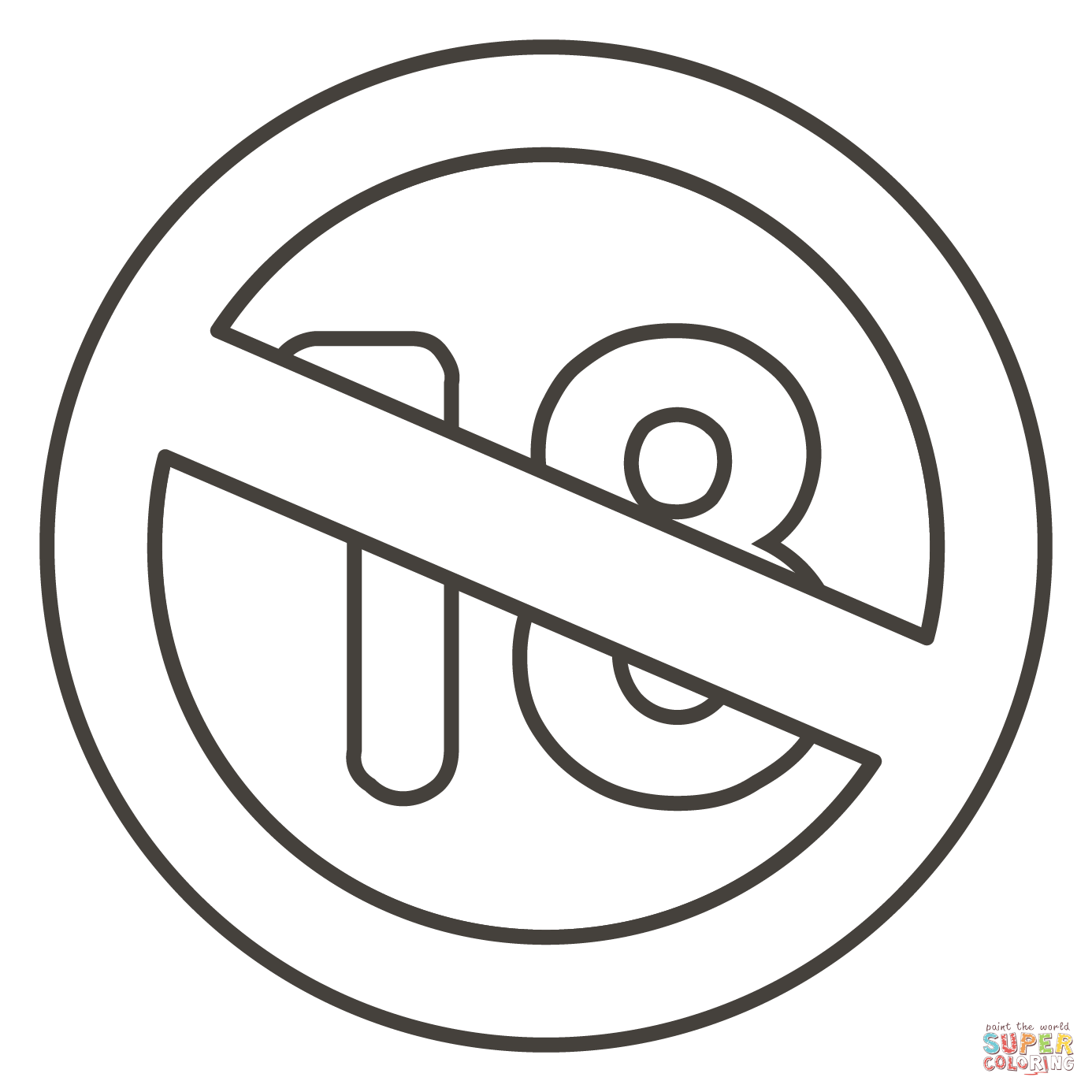No one under eighteen coloring page free printable coloring pages