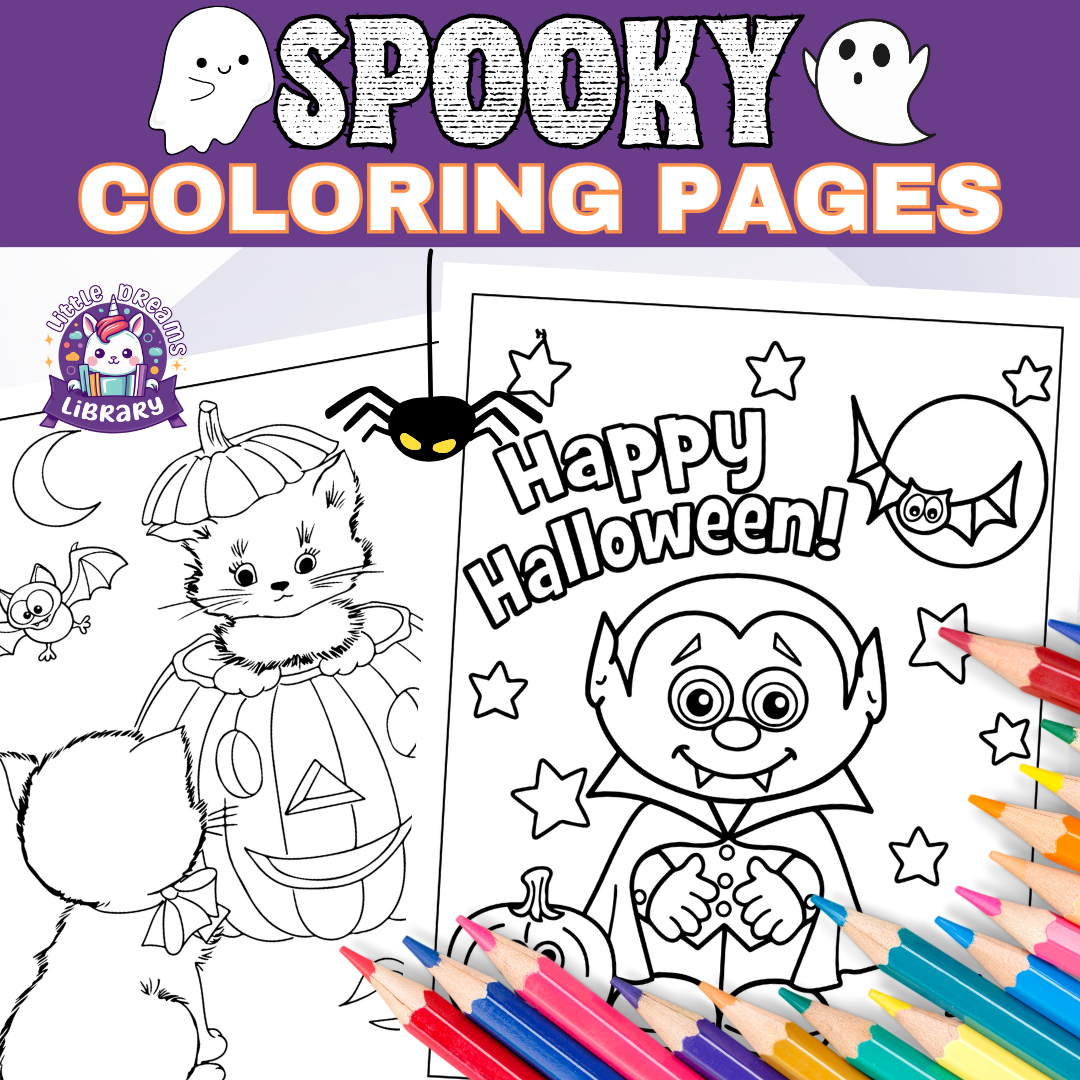 Spooky halloween coloring pages â no
