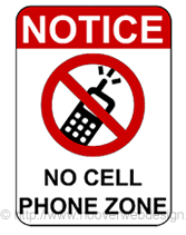 Free printable no cell phone zone temporary sign