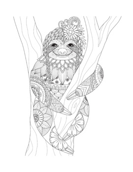 Stress relief coloring pages printable no prep post test tpt