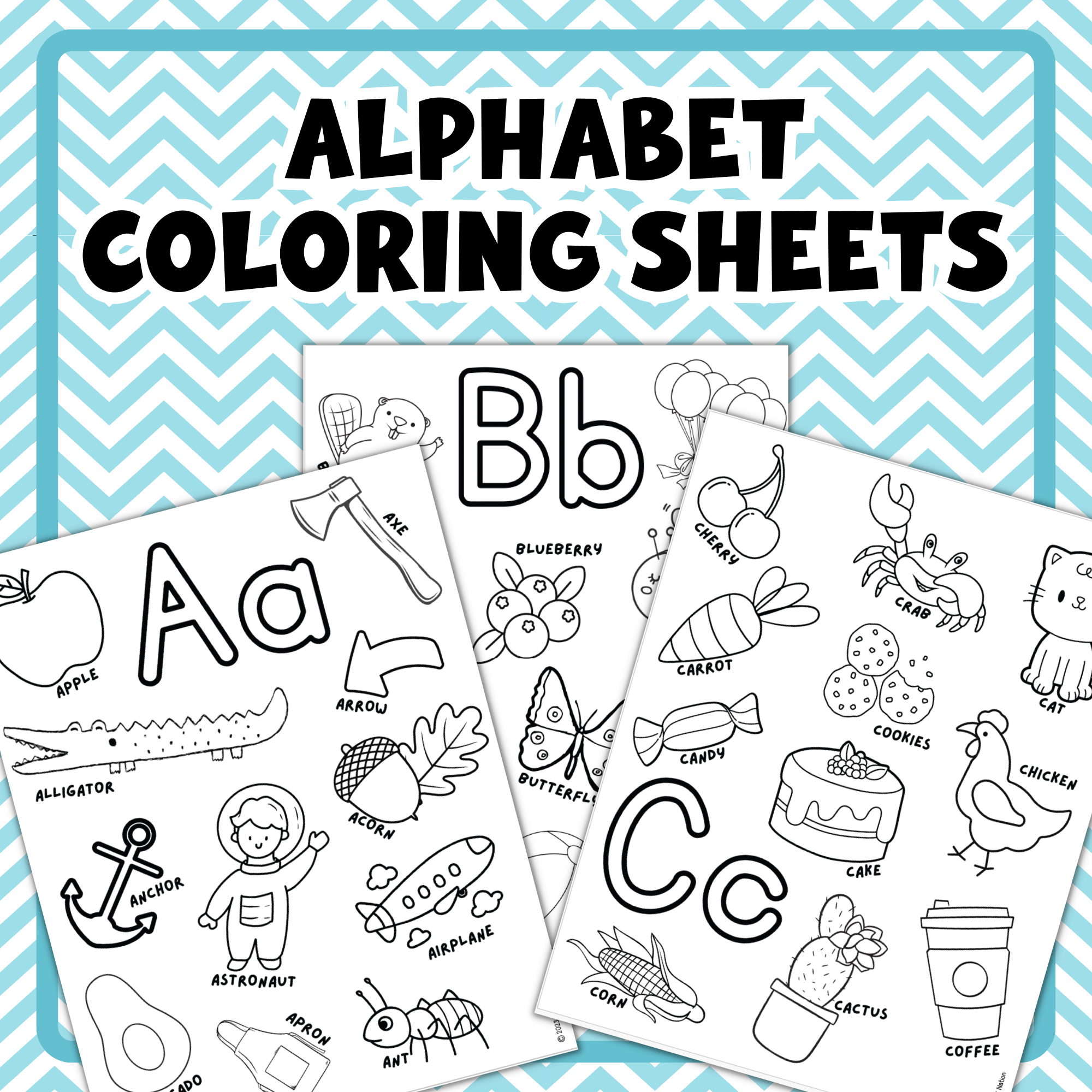 No prep alphabet coloring sheets beginning letter sounds prek and kinder made by teachers