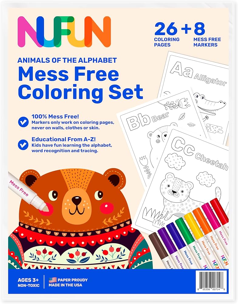 Nufun activities mess free coloring set