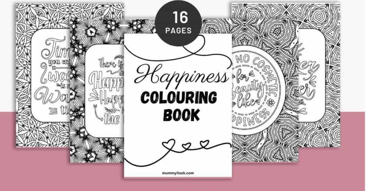 Happiness colouring pages