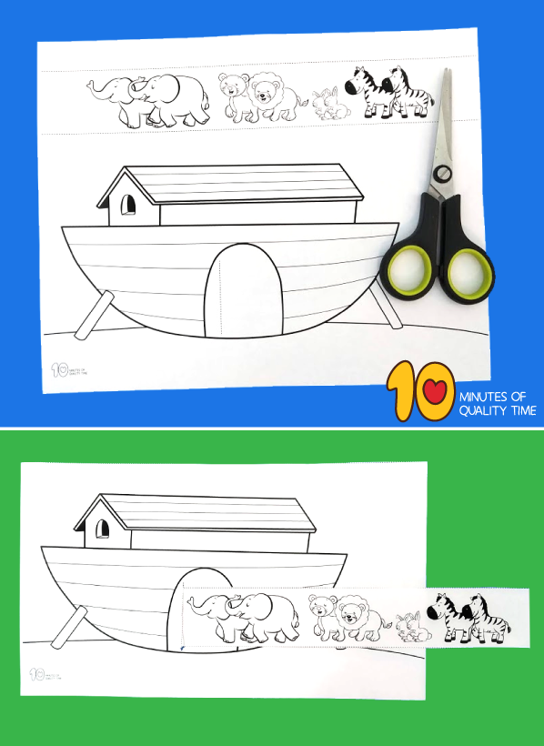 Noahs ark animals two by two craft â minutes of quality time