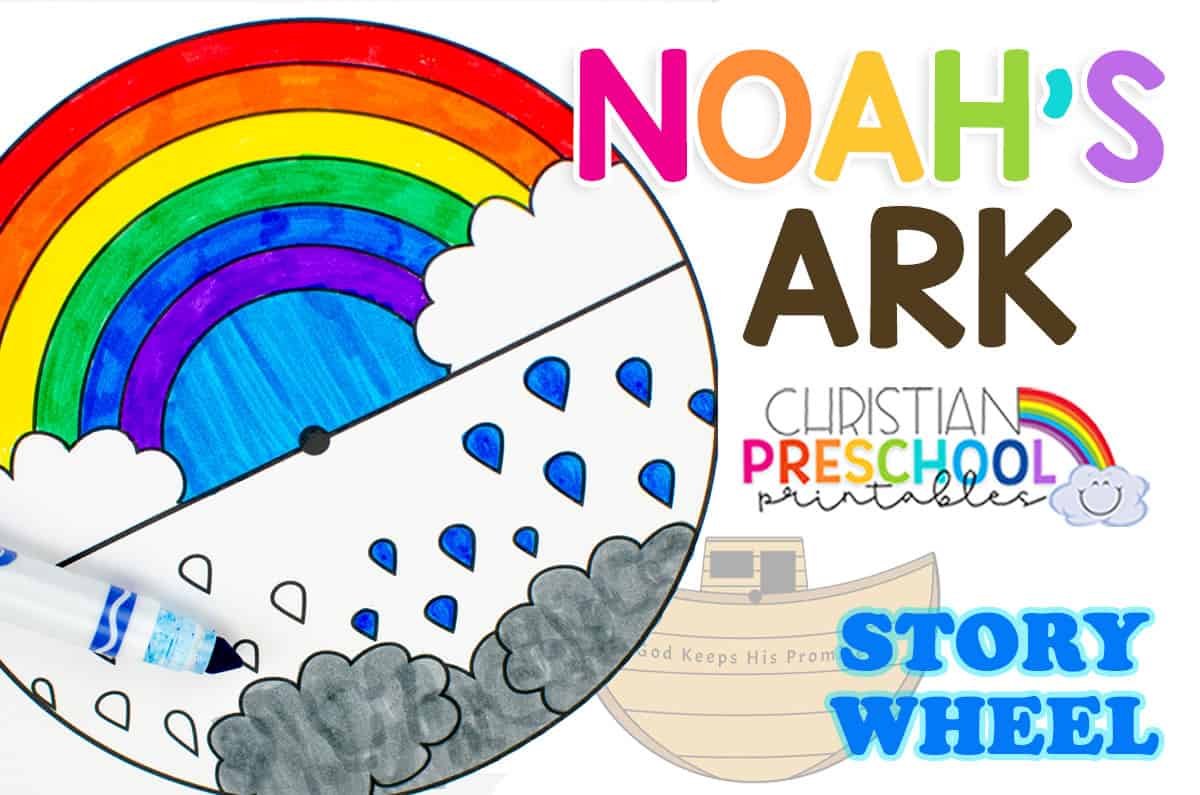 Noahs ark craft spinner for kids