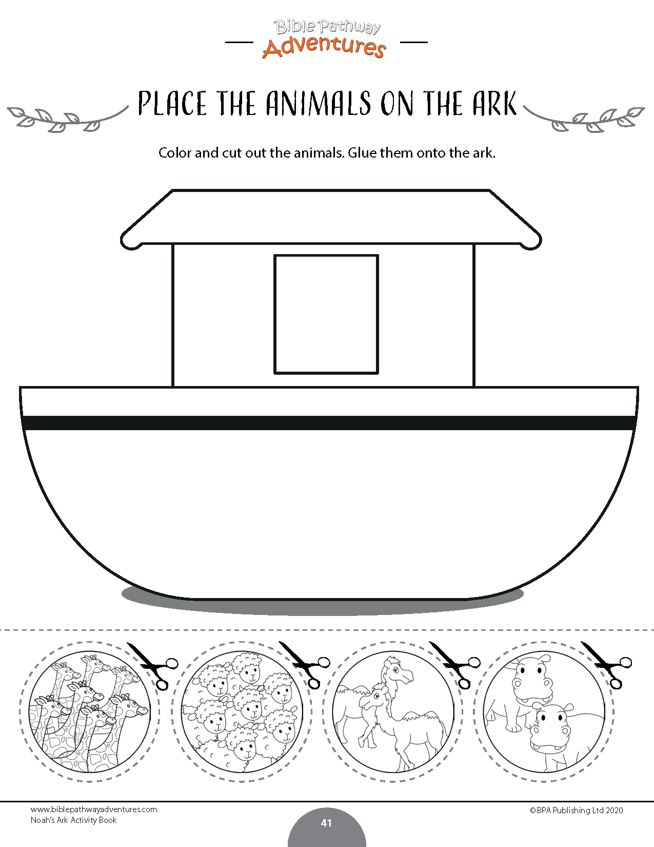 Noahs ark activity book pdf â bible pathway adventures