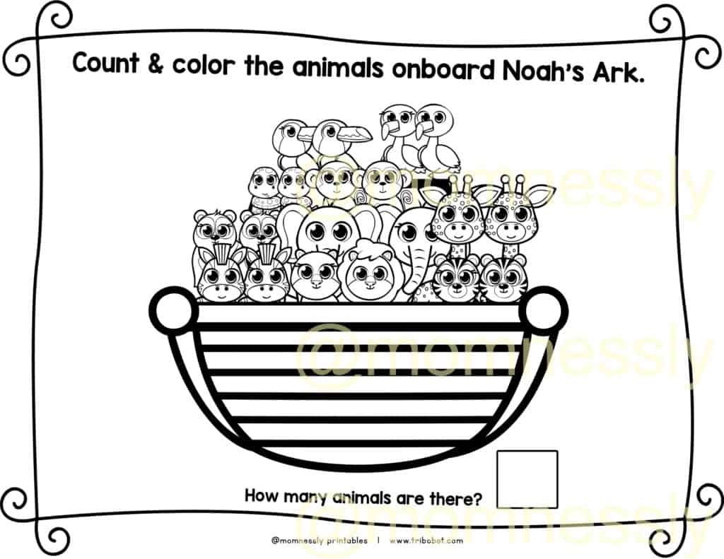Free noahs ark activity pages