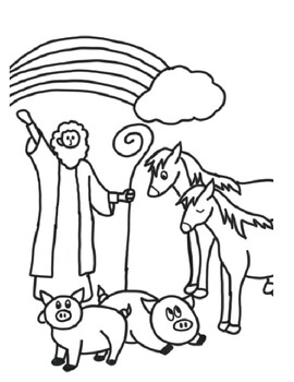 Noahs ark coloring sheet tpt