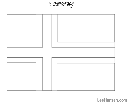 Flag of sweden coloring page