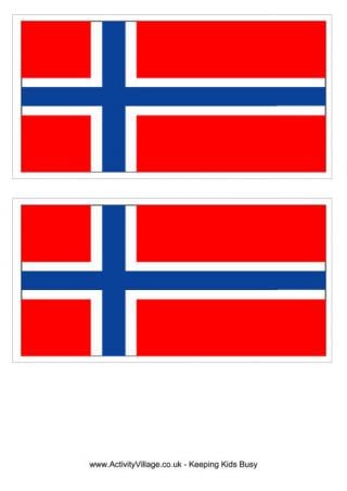 Norway flag louring page