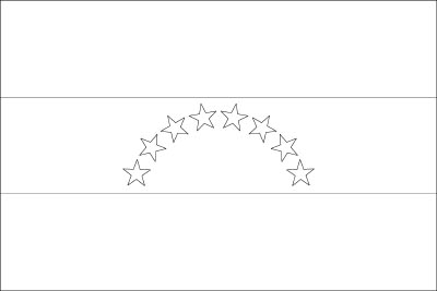 Coloring page for the flag of venezuela