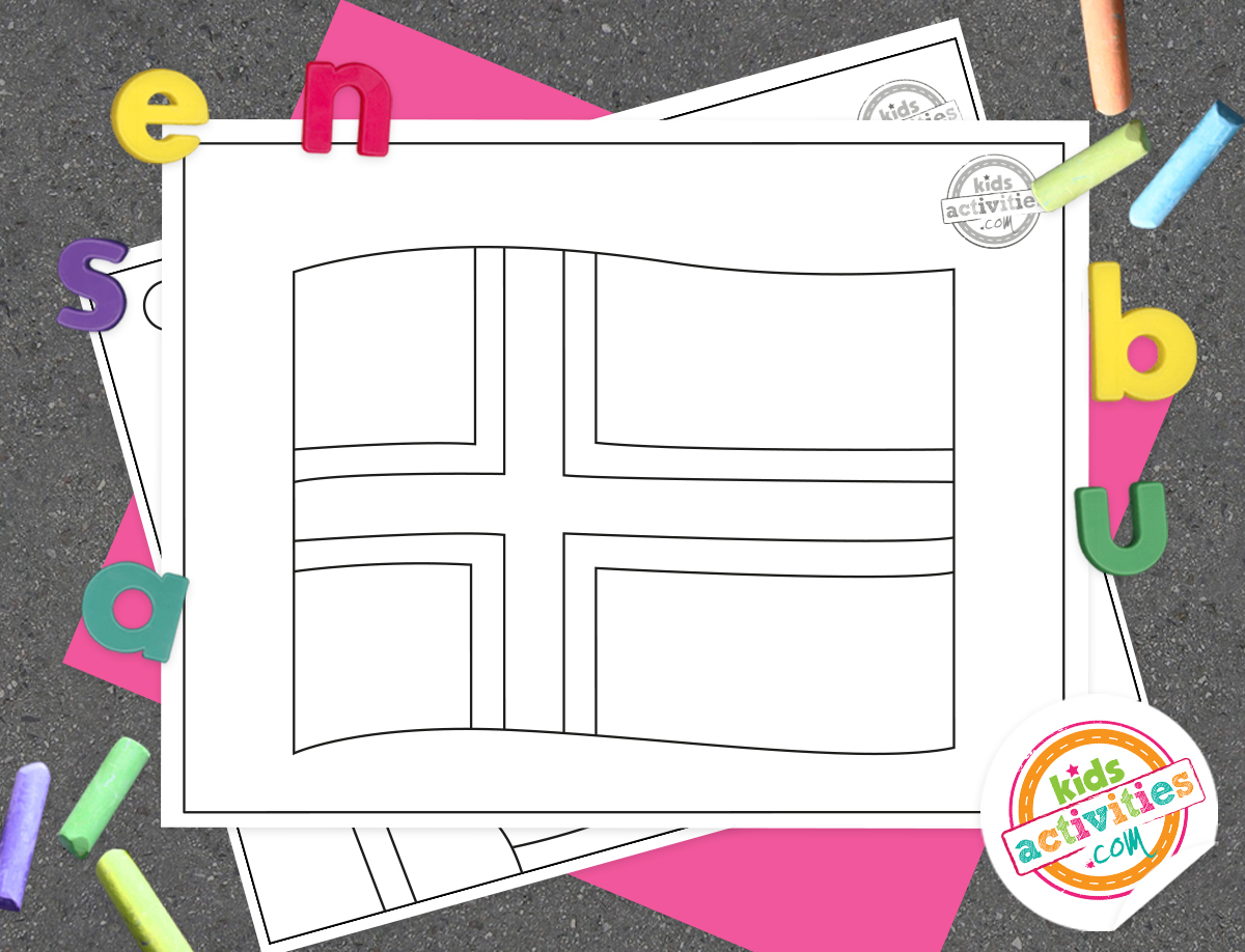 The national norway flag coloring pages kids activities blog