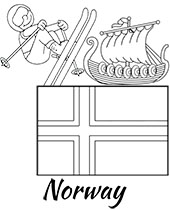 Printable greece flag coloring page