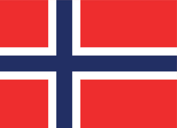 Oslo norway flag stock illustrations royalty