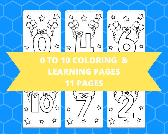 To numbers coloring pages preschool activities prek
