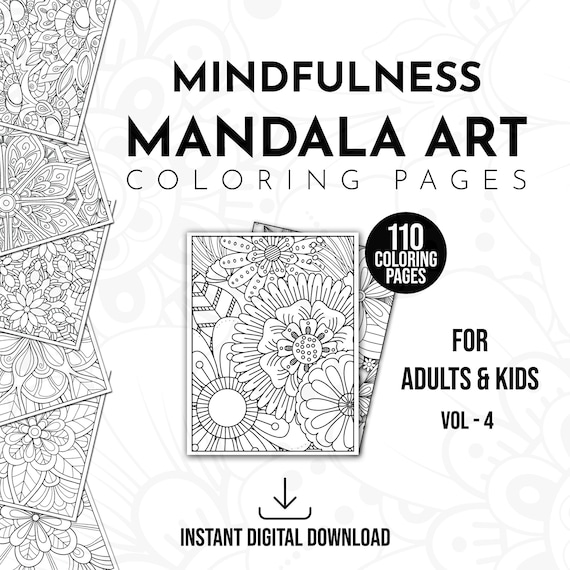 Mindfulness pattern coloring pages v adults kids coloring book floral pattern coloring sheets instant download printable pdf file