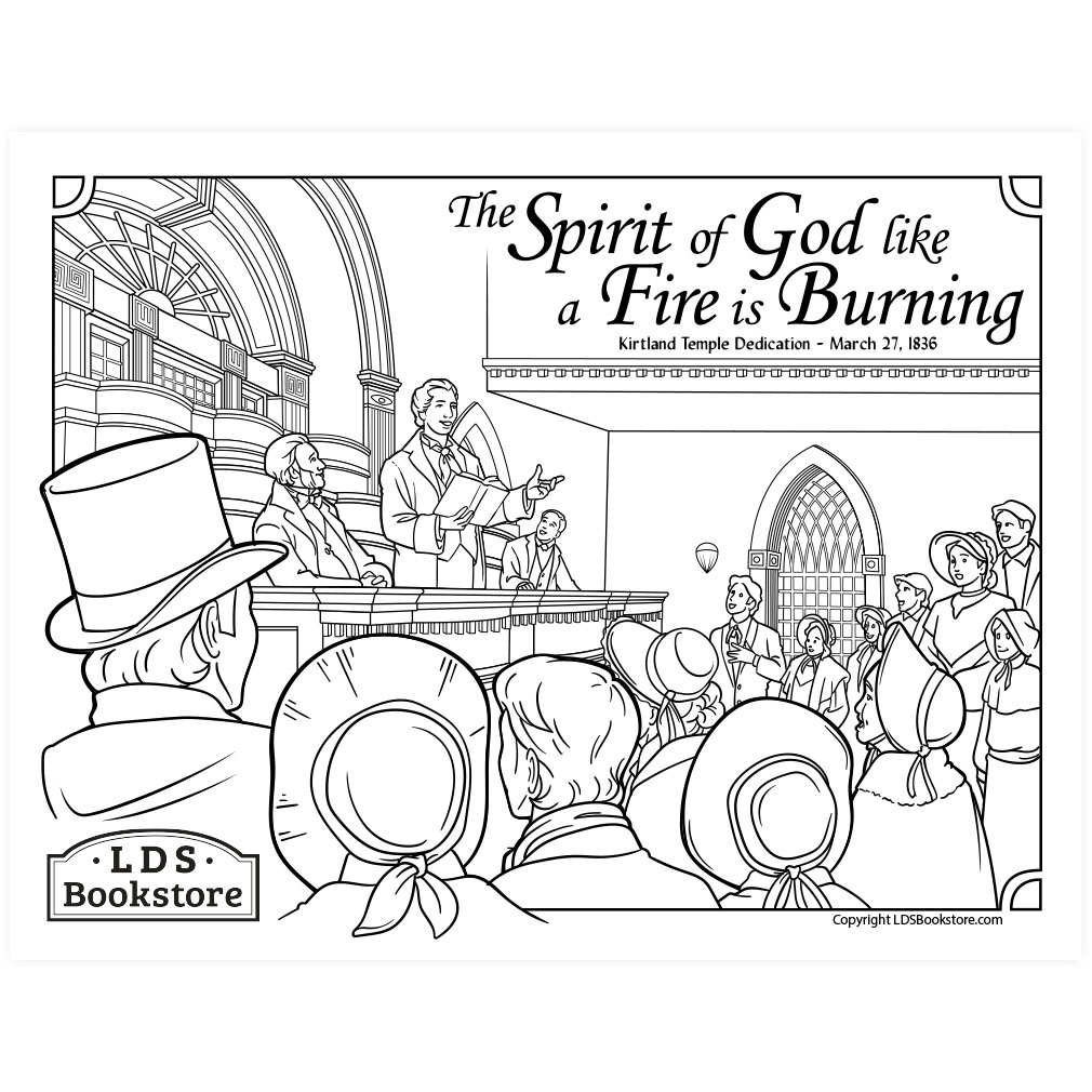 Kirtland temple dedication coloring page