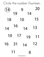 Number coloring pages