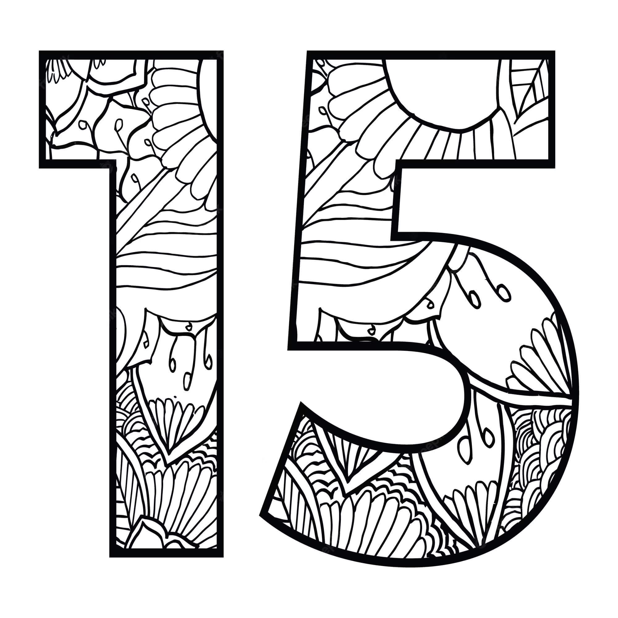 Number mandala coloring pages