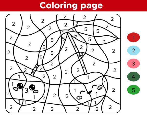 Thousand color by number fruit royalty