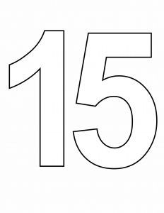 Free printable number outline